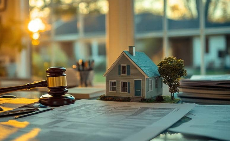 Legal papers on a desk